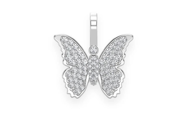 Erkals Jewellers Butterfly Emoji Pendant 18K Gold Diamond 0.40ctw
