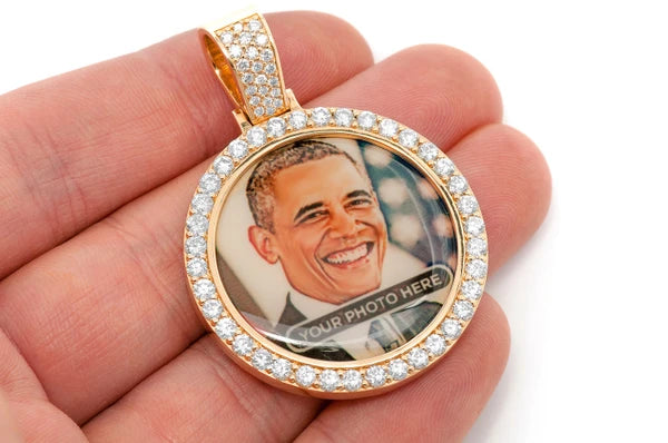 Erkals Jewellers Picture Memory Pendant 18K Gold Diamond 3.50ctw
