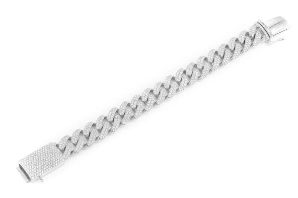 Erkals Jewellers 16mm Miami Cuban Diamond Bracelet 18K Gold 12.25ctw