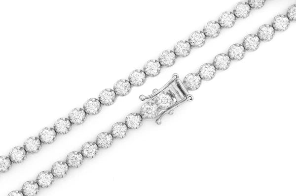 Erkals Jewellers 10pt Crown Set Diamond Tennis Necklace 18K Gold 12.50ctw