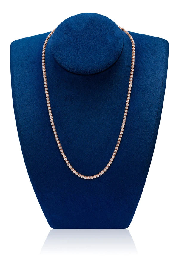 Erkals Jewellers 10pt Crown Set Diamond Tennis Necklace 18K Gold 12.50ctw