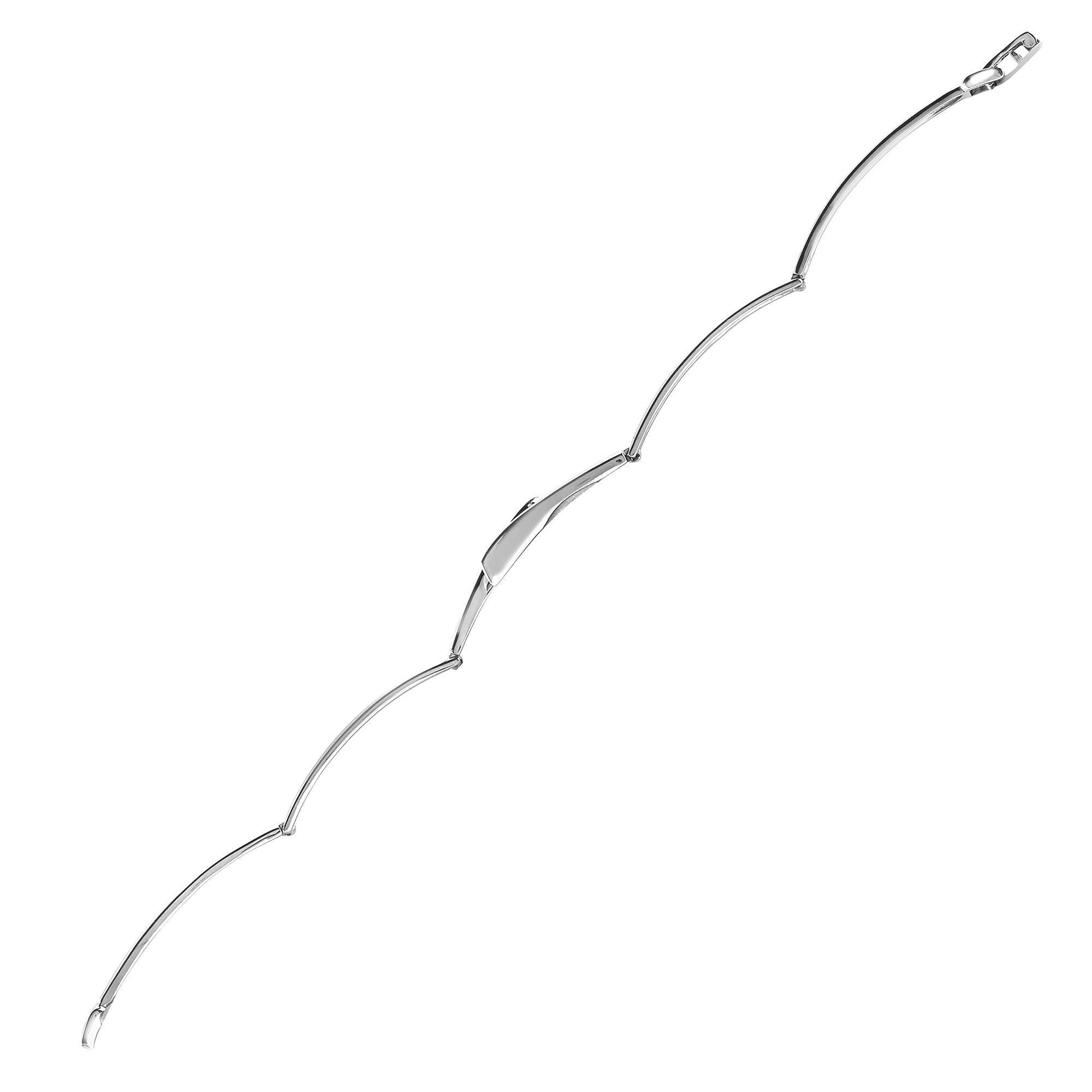 9ct White Gold Natural Diamond Bracelet