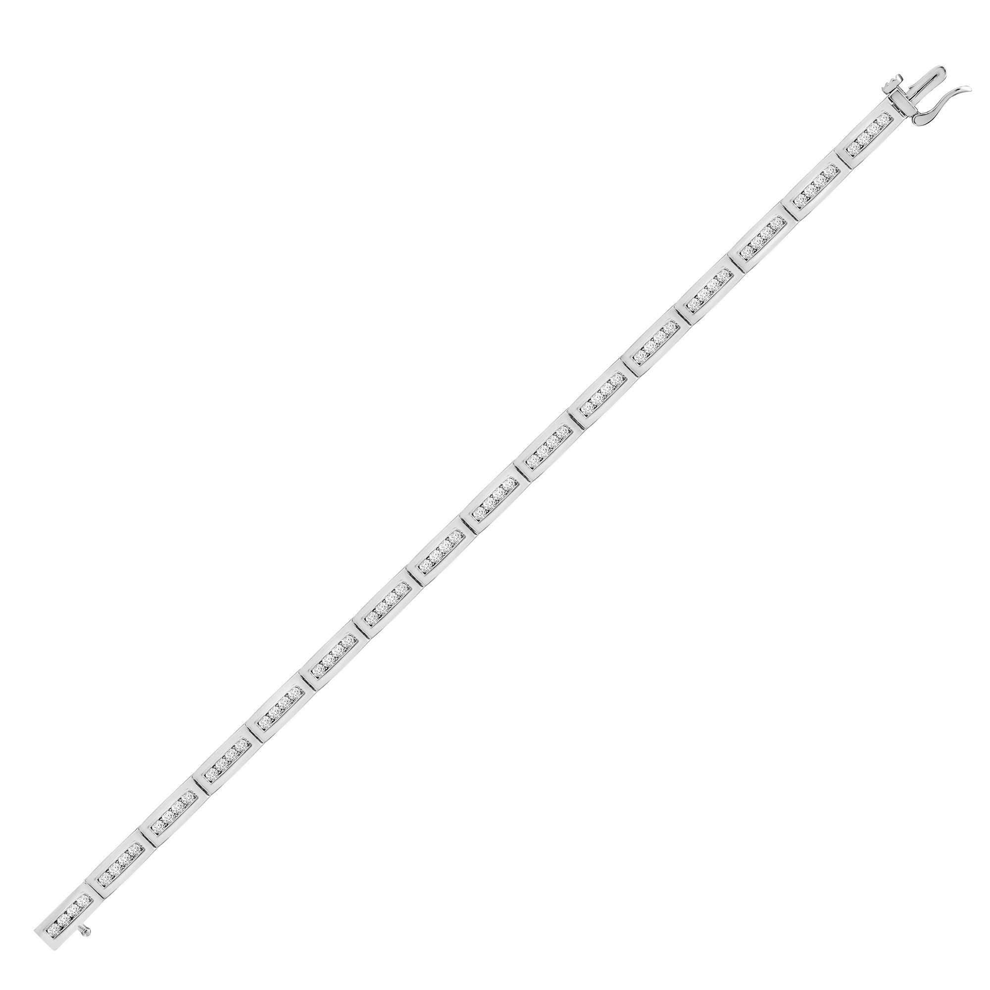 9ct White 2ct Channel Set B/let