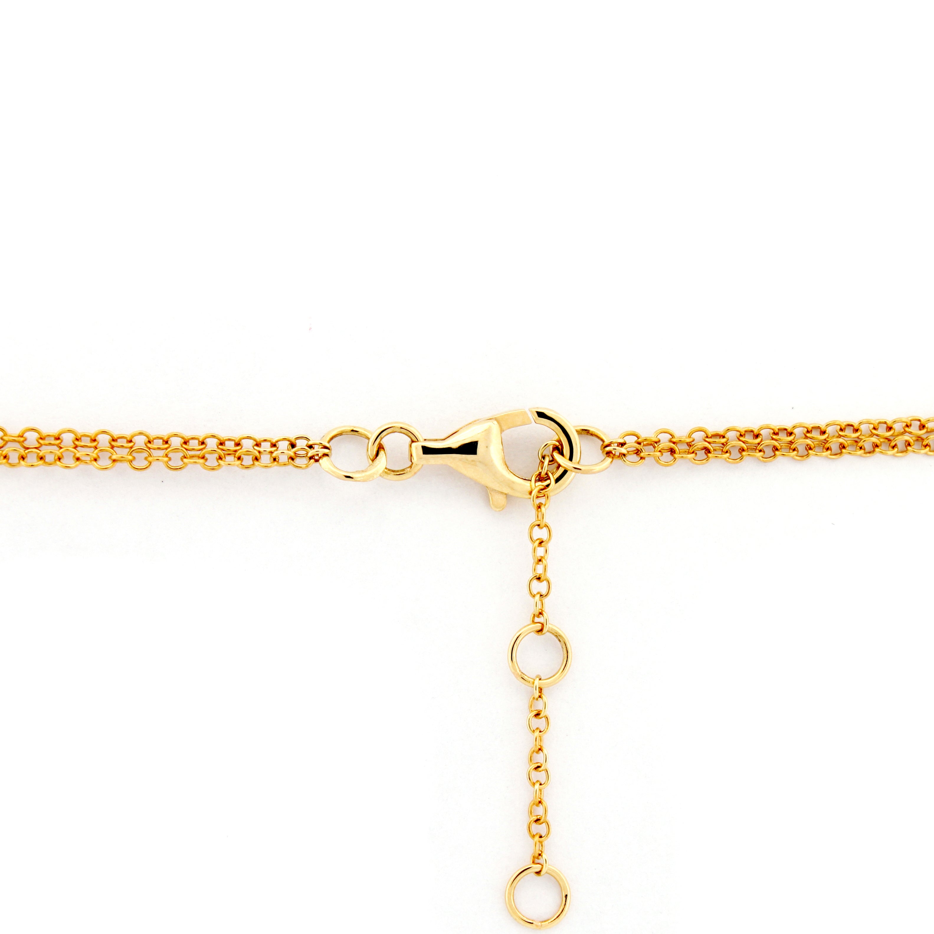 9ct Yellow 0.10ct Diamond Links Bracelet