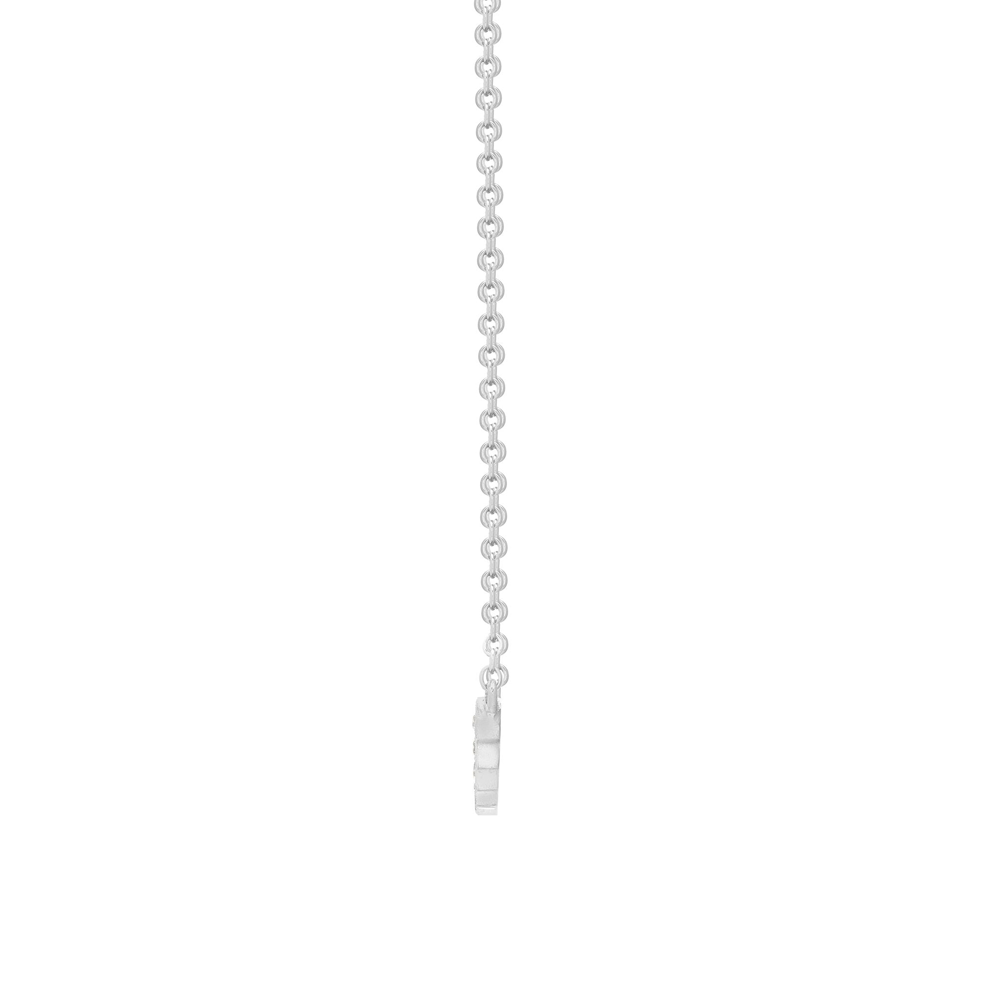 9ct White 0.33ct Natural Diamond Pendant with 17" Chain