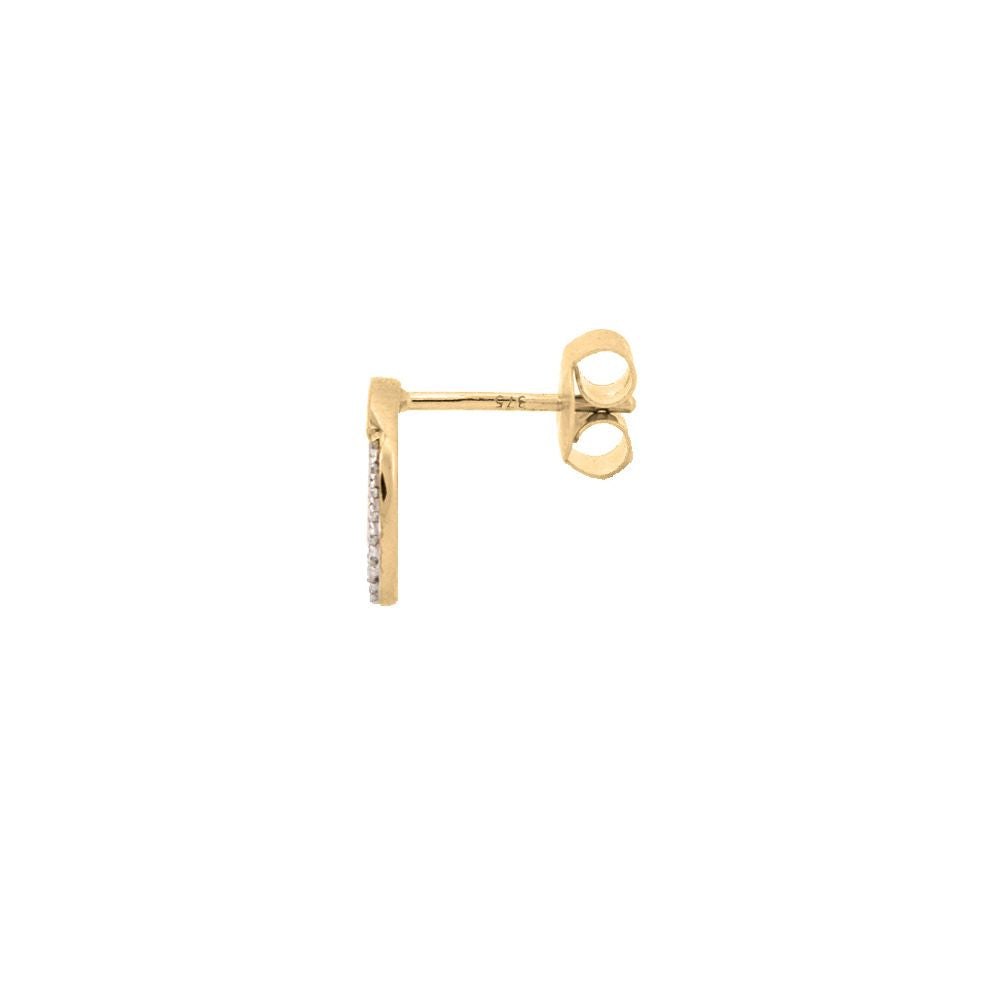 9ct Yellow Gold 0.08ct Diamond Circle Earrings