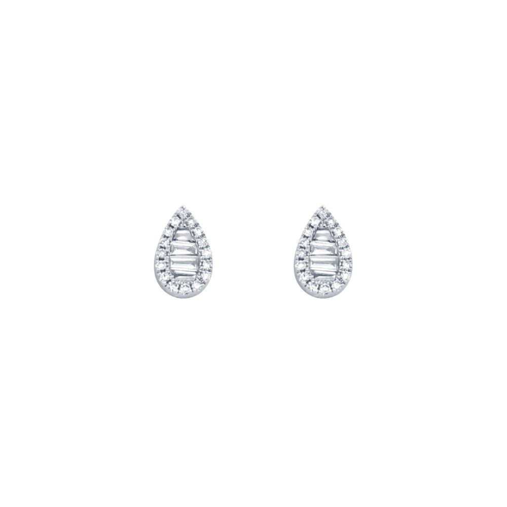 9ct White Gold 0.21ct Diamond Earrings