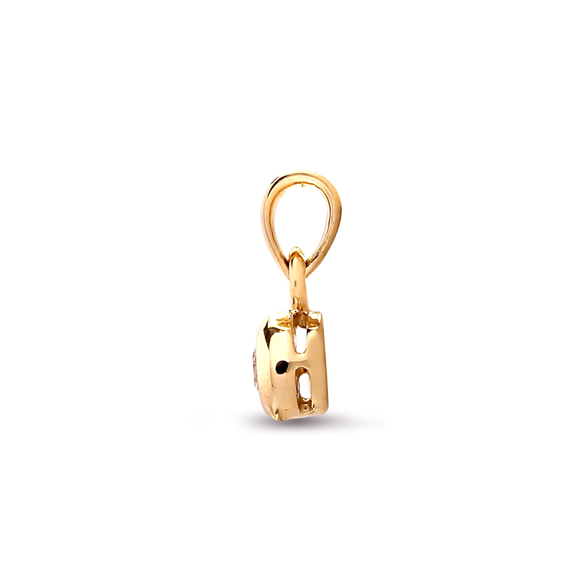9ct Yellow 20pts Rub over Pendant