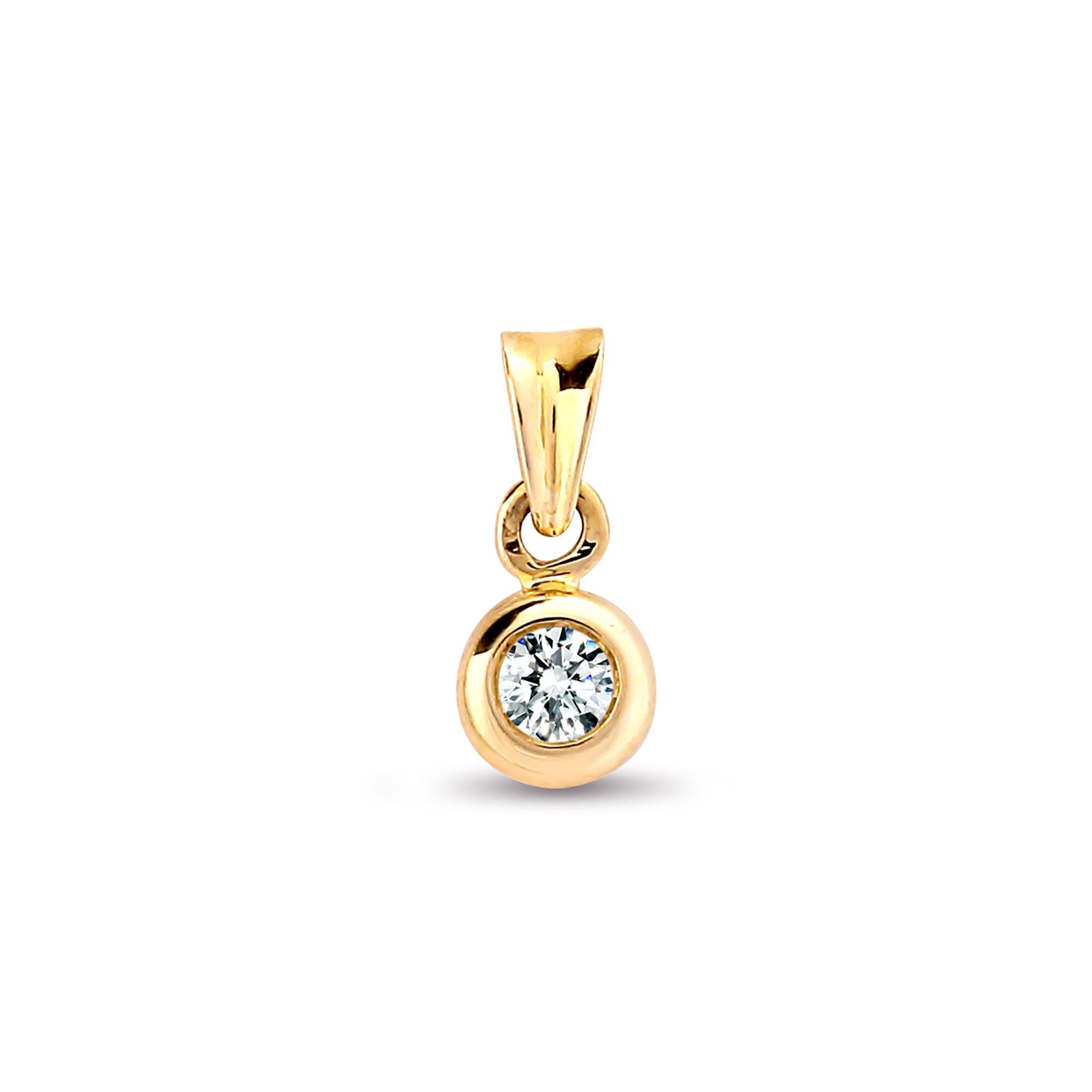9ct Yellow 25pts Rub over Pendant