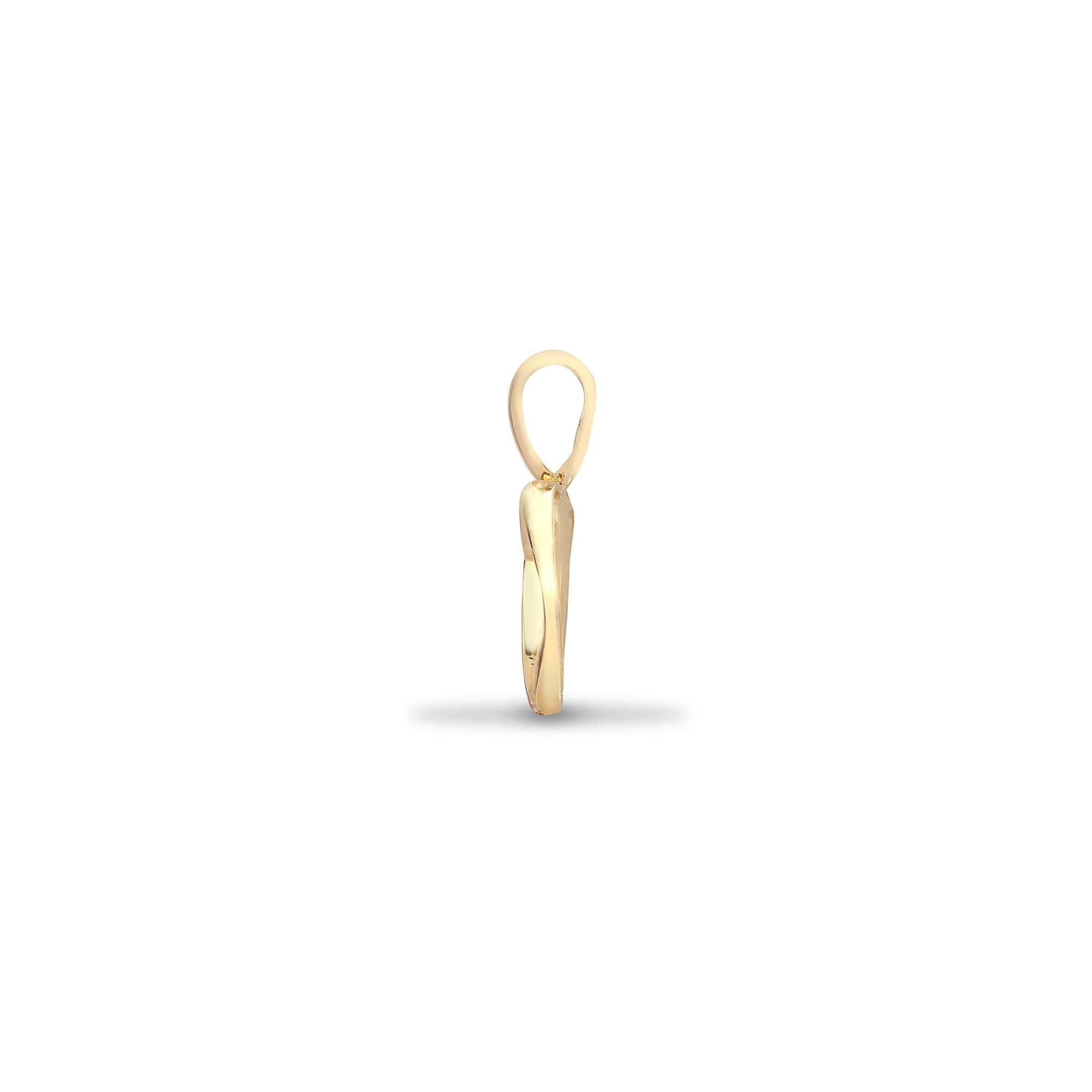 9ct Yellow Gold Natural Diamond Pendant