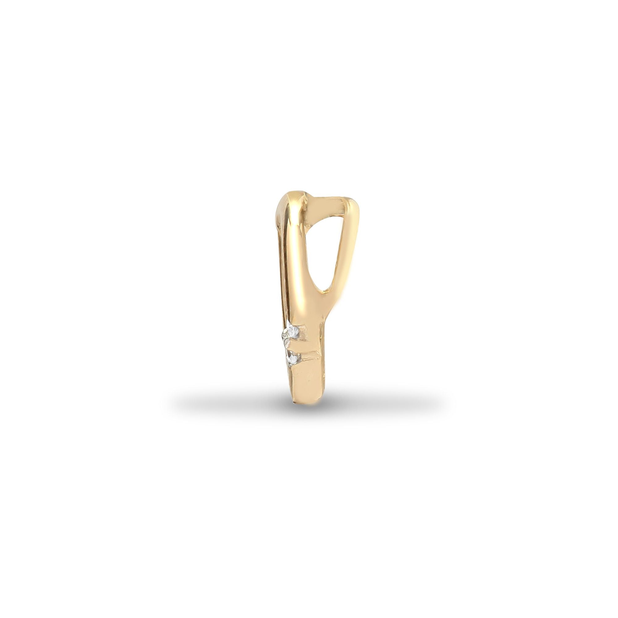 9ct Yellow Gold Natural Diamond Heart Pendant