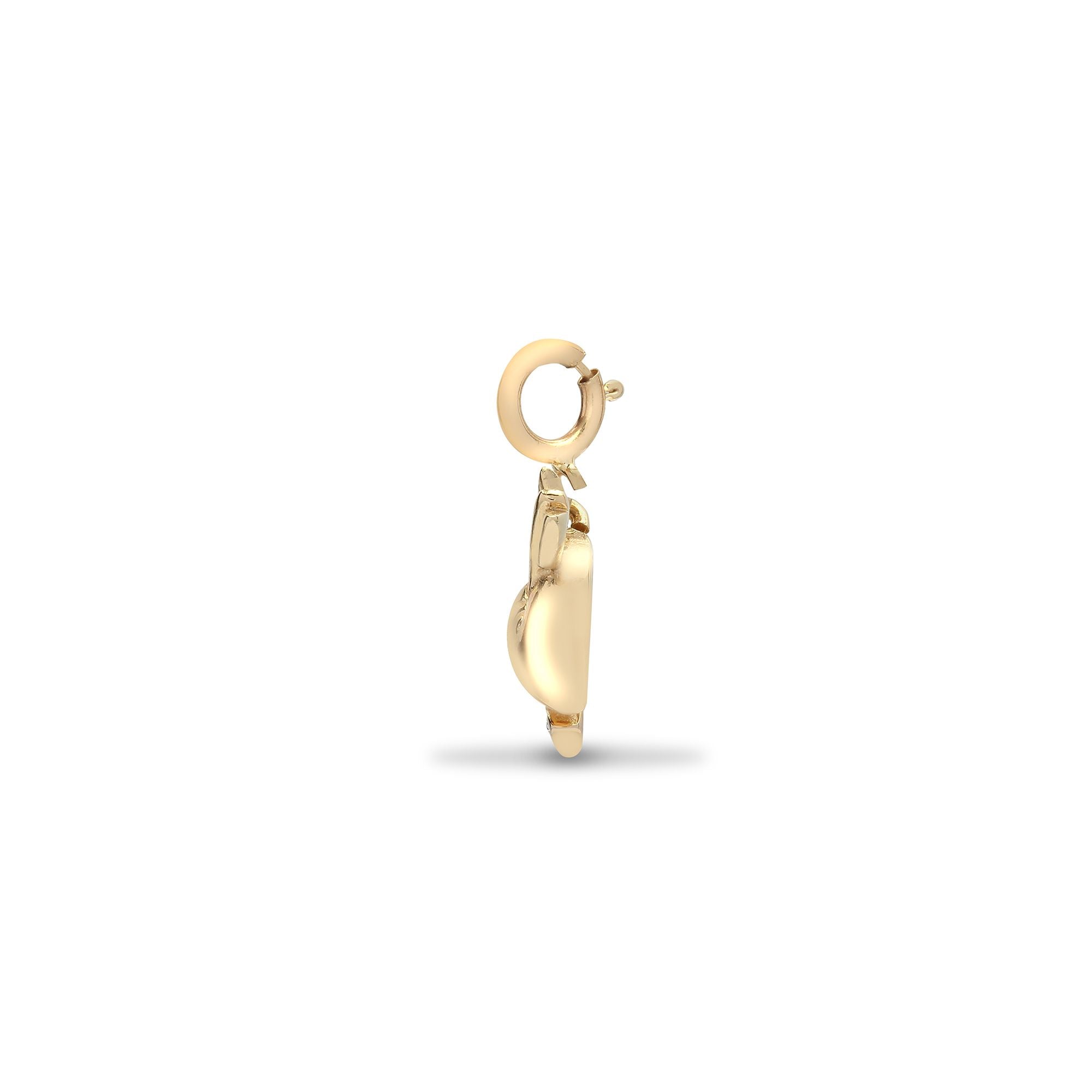 9ct Yellow Gold Natural Diamond Heart / Arrow Pendant