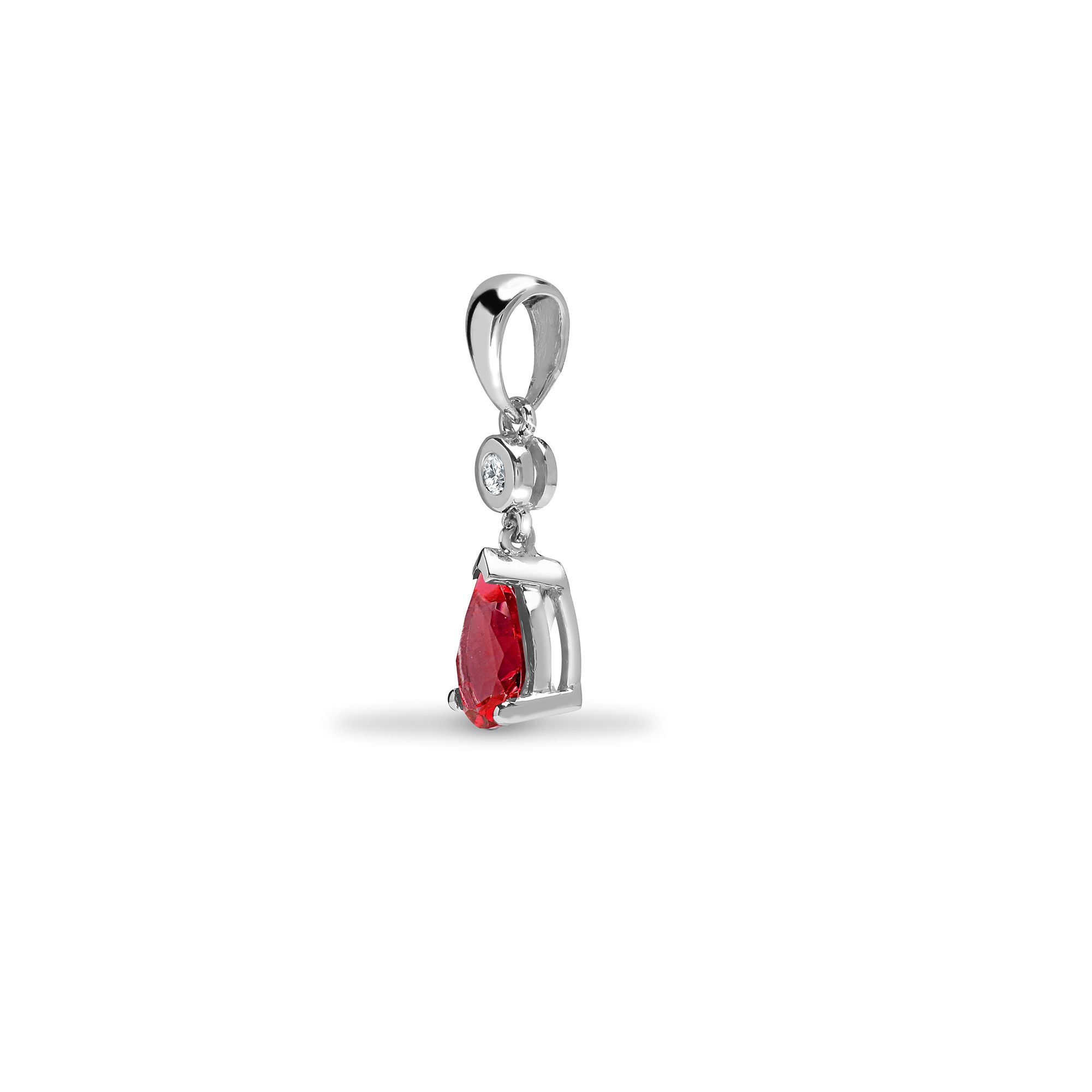 9ct White Dia-4pts -66pts Drop Pendant