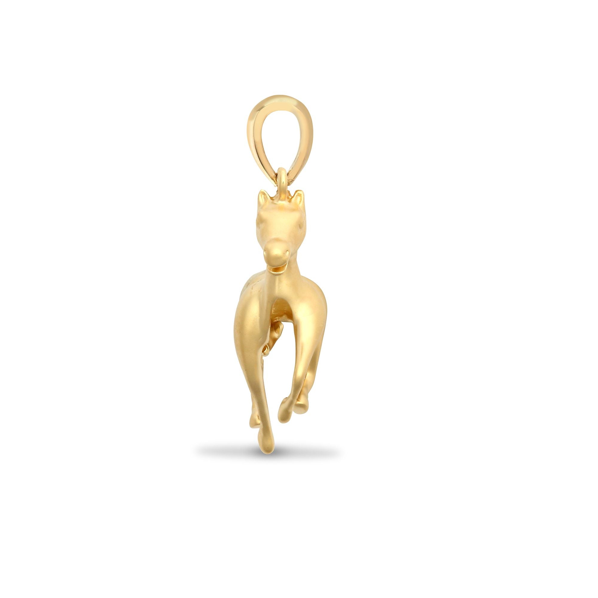 9ct Yellow 1pt Natural Diamond Horse Pendant