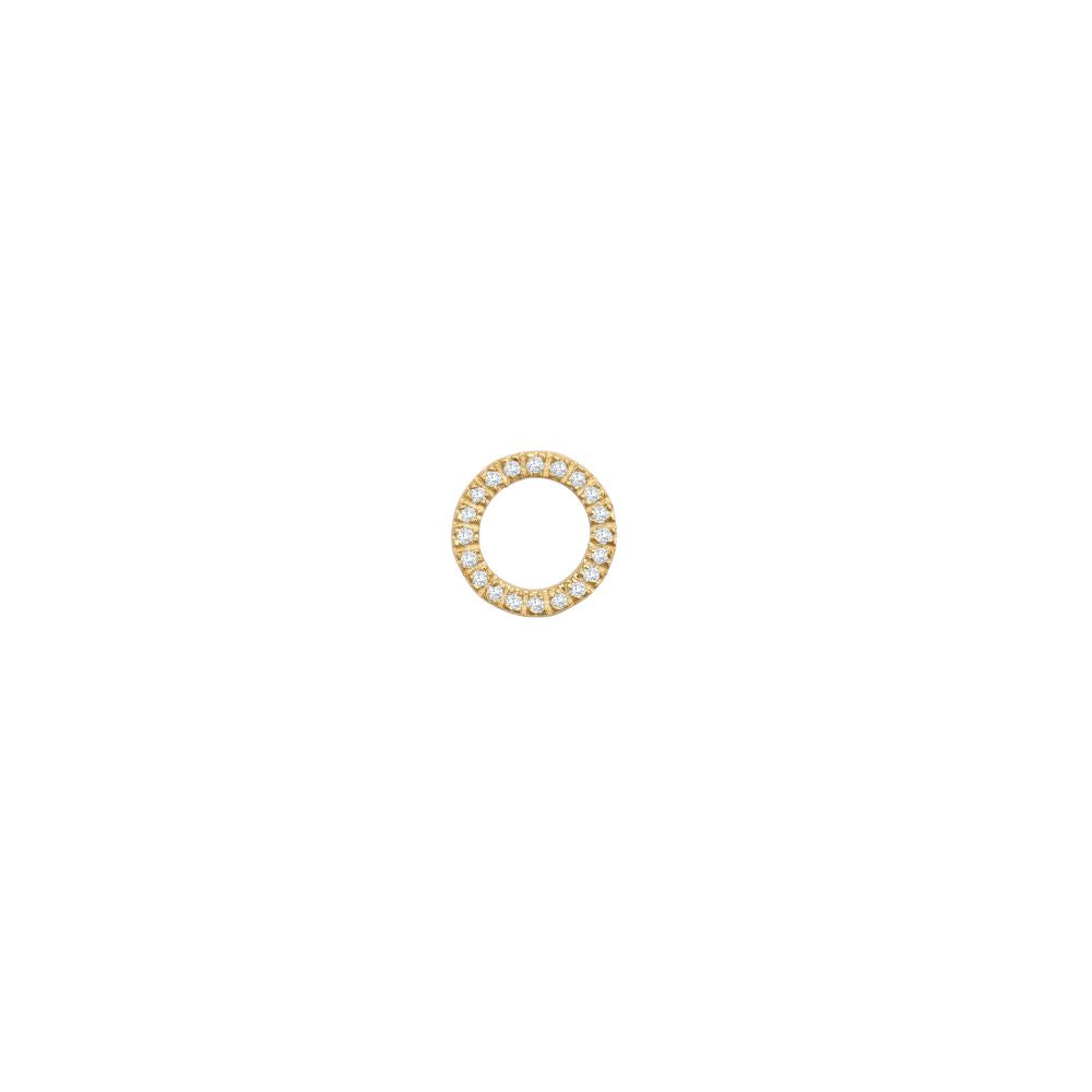 9ct Yellow Natural Diamond Slider Circle Pendant