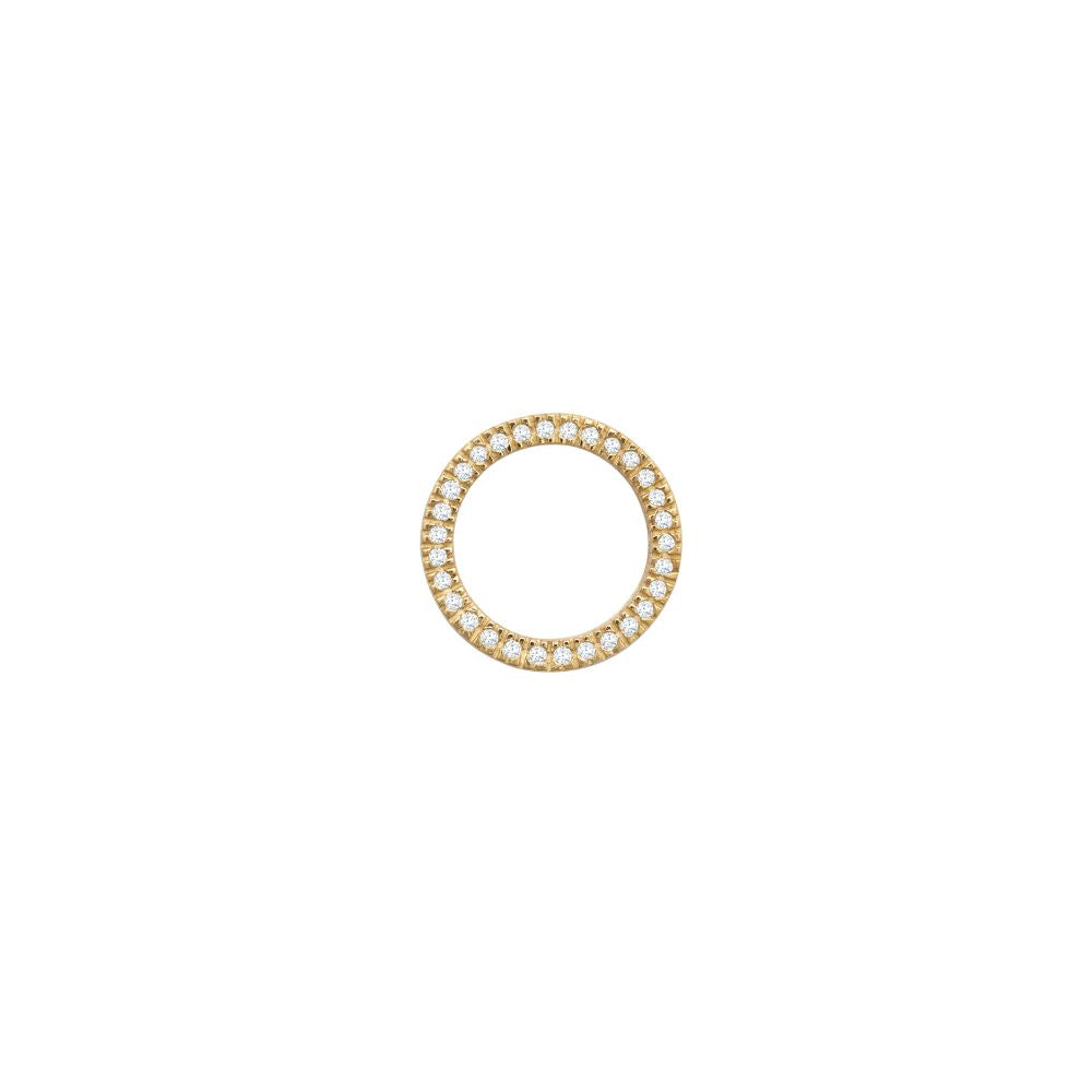 9ct Yellow 0.15ct Natural Diamond Slider Circle Pendant