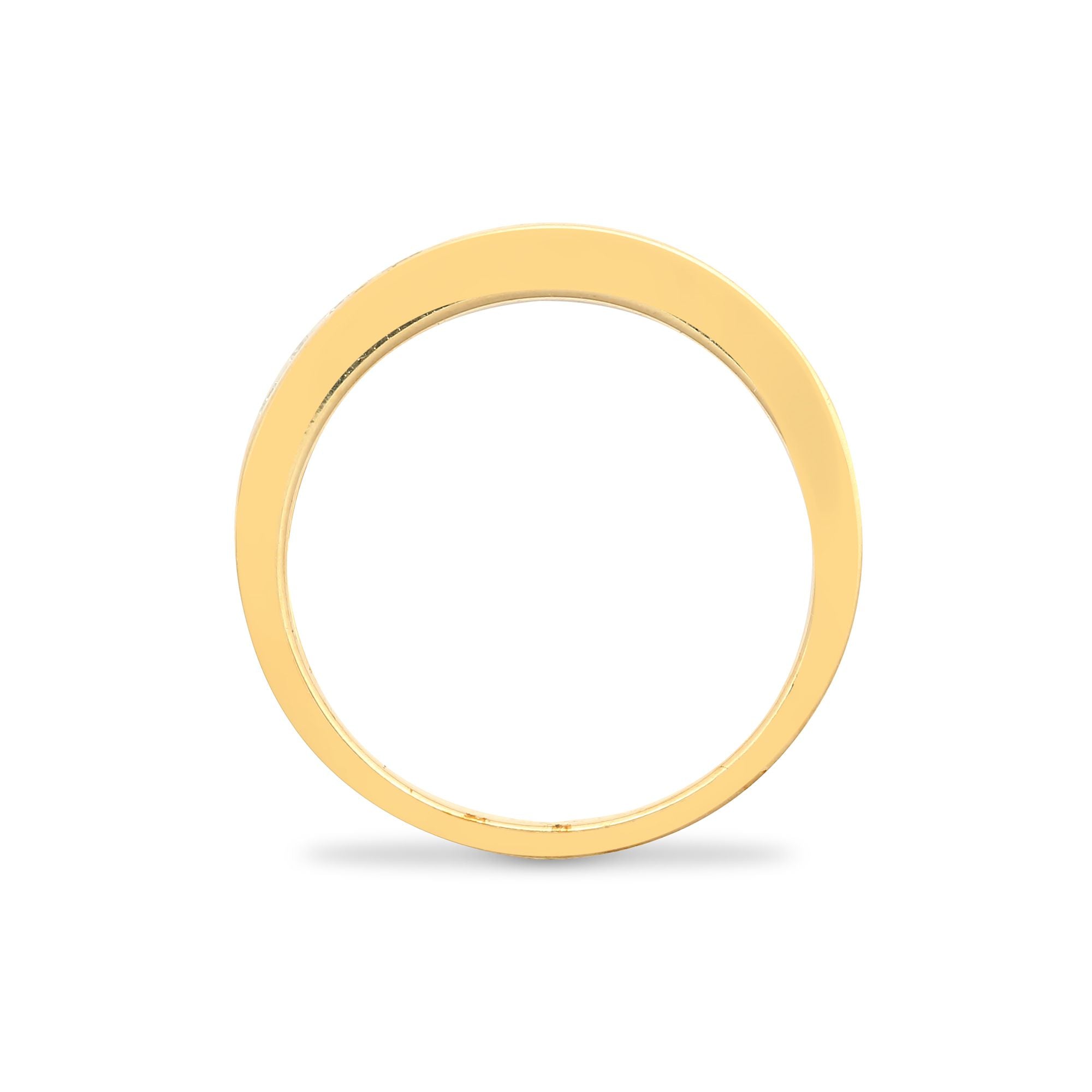 9ct Yellow Gold Natural Diamond Half Eternity Ring