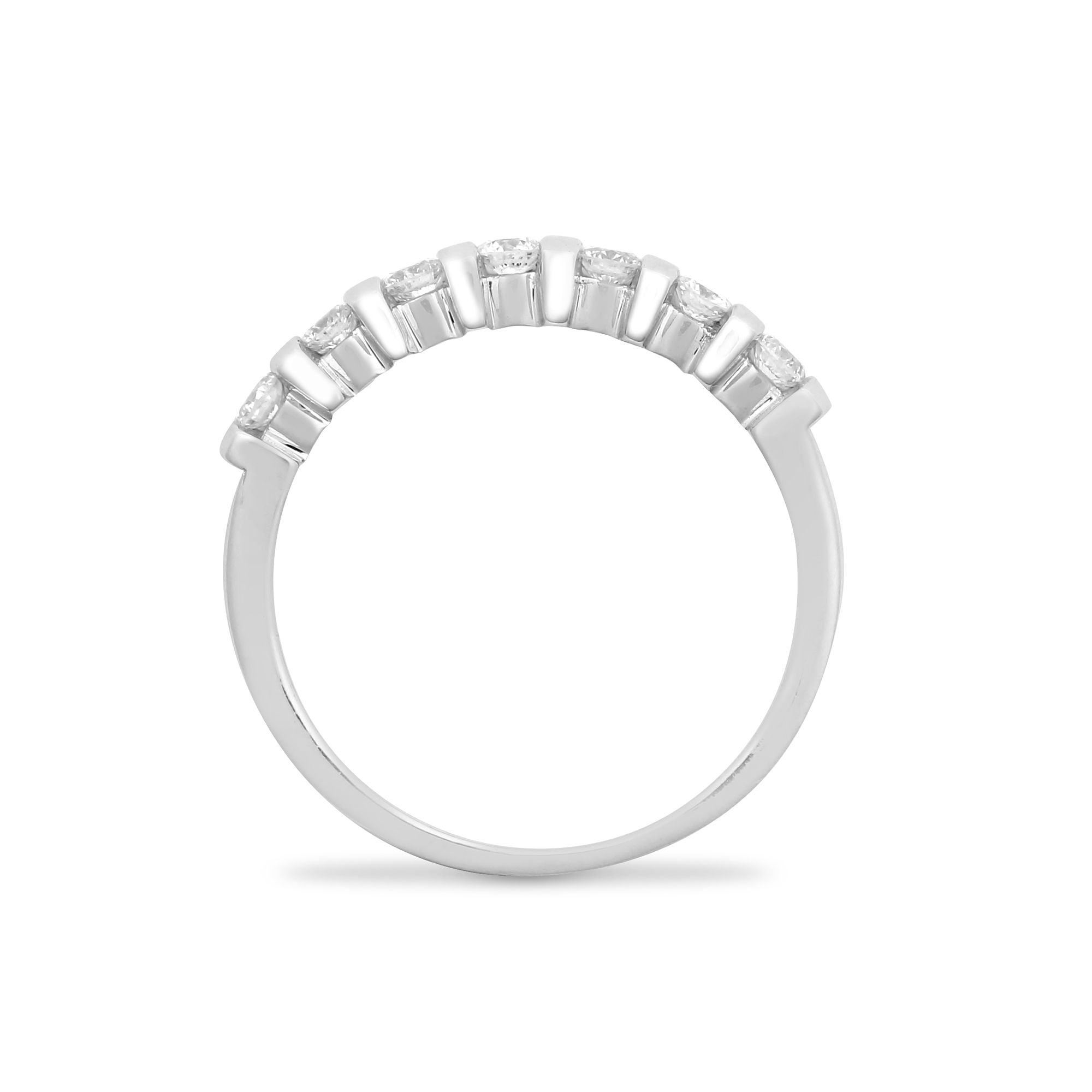 9ct White Gold Natural Diamond Ring