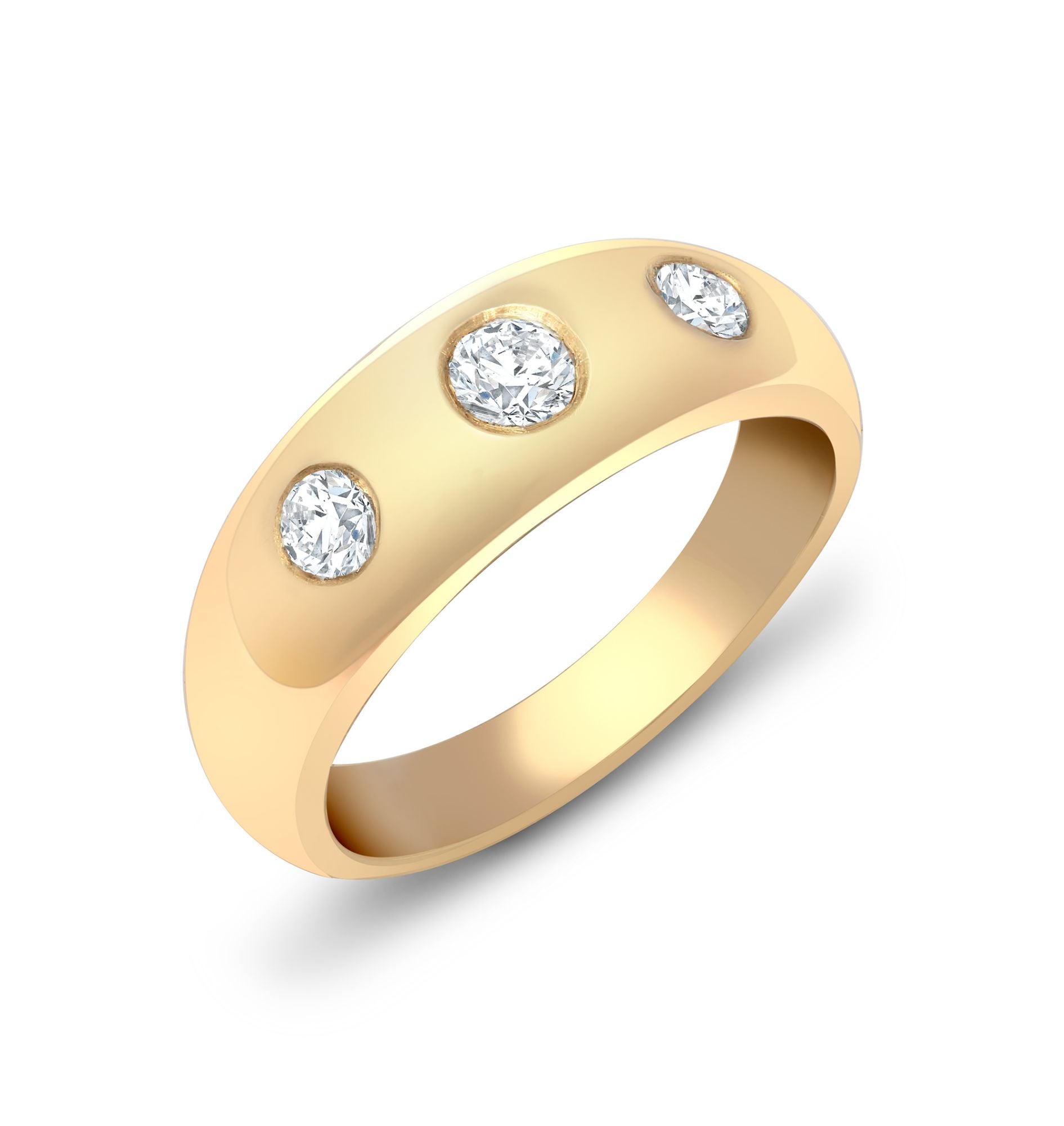 9ct Yellow Gold Natural Diamond Ring