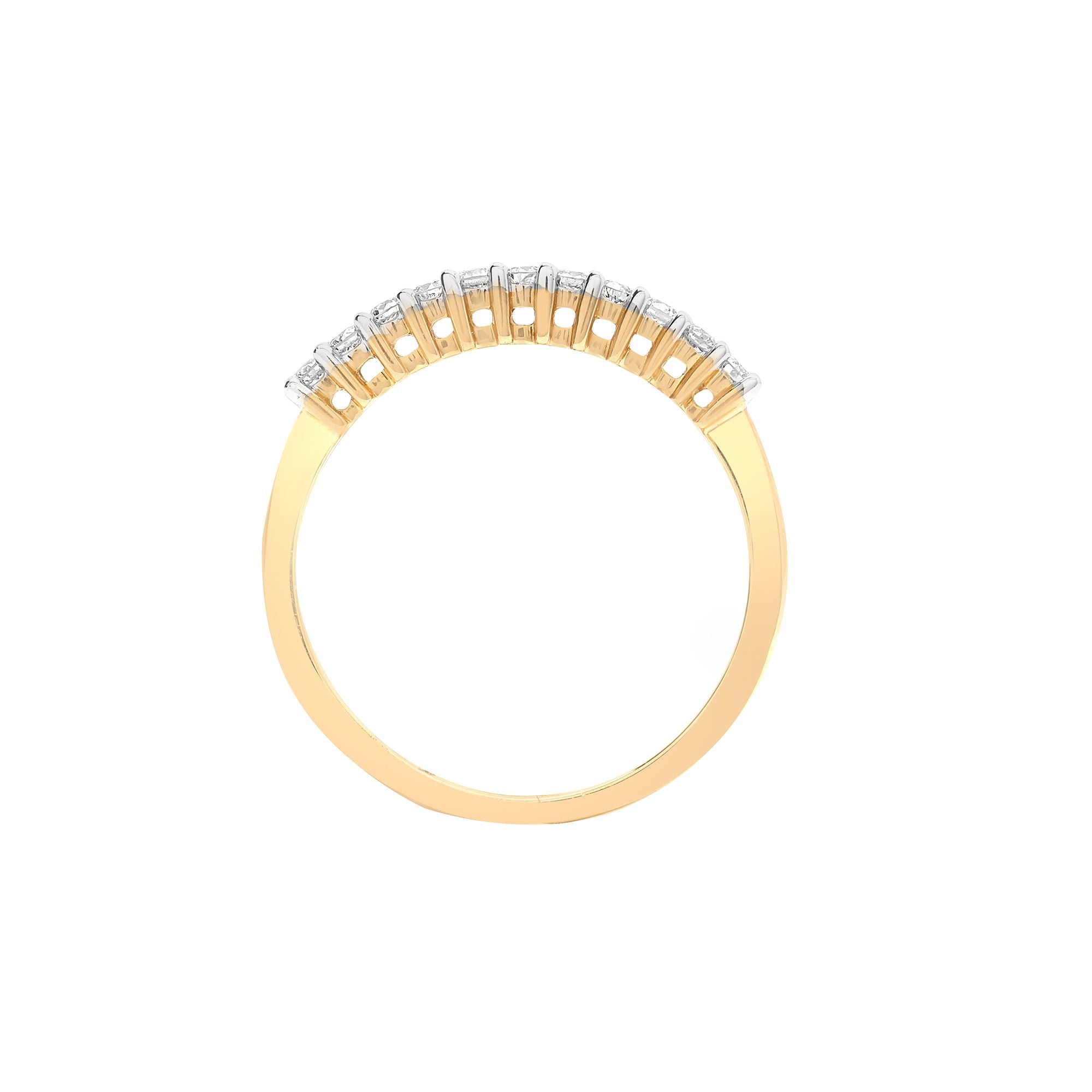 9ct Yellow Gold Natural Diamond Ring