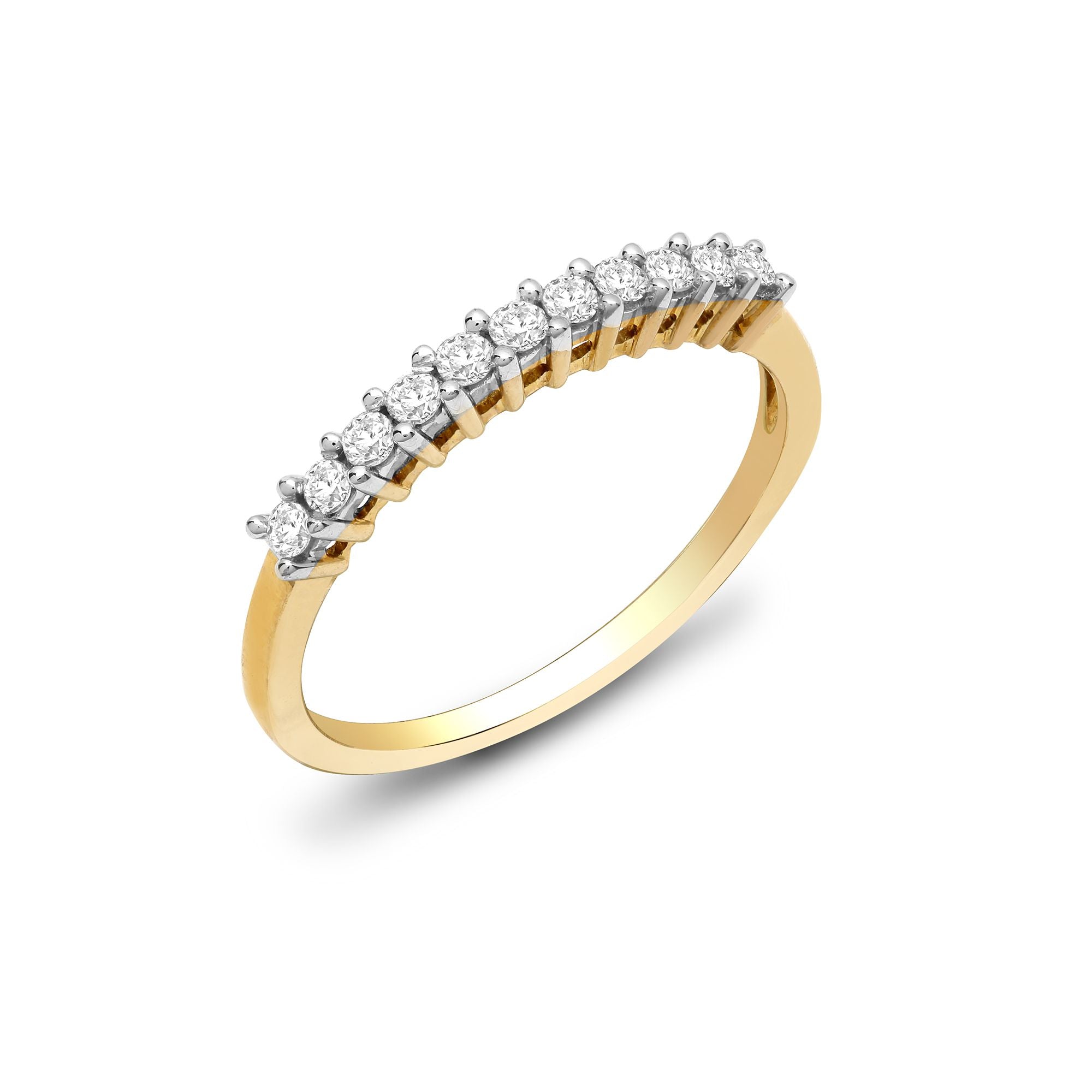 9ct Yellow Gold Natural Diamond Ring