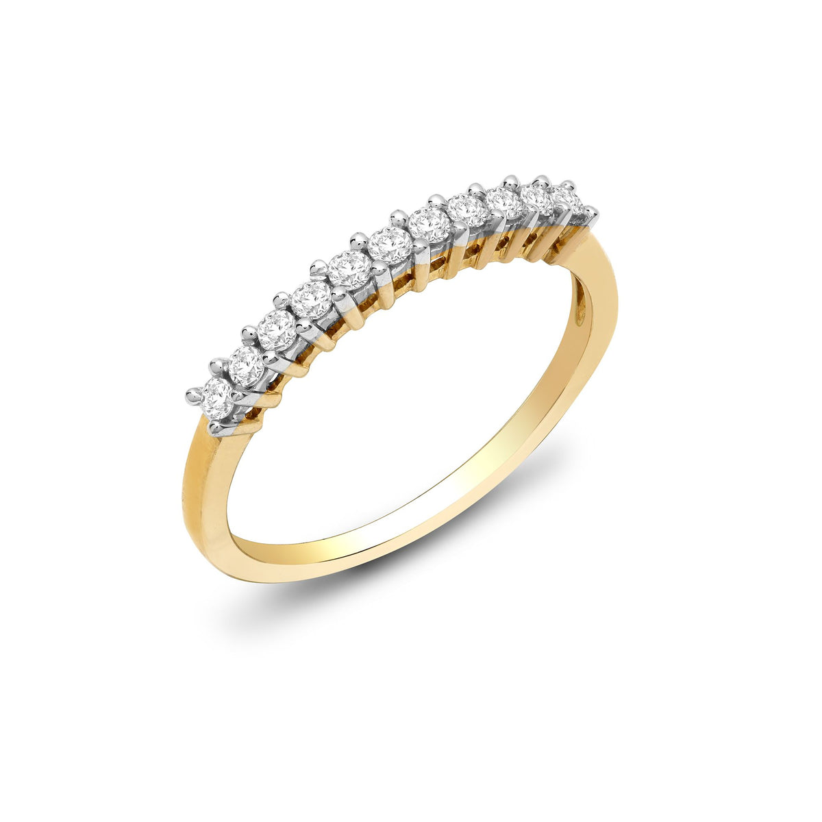 9ct Yellow Gold Natural Diamond Ring
