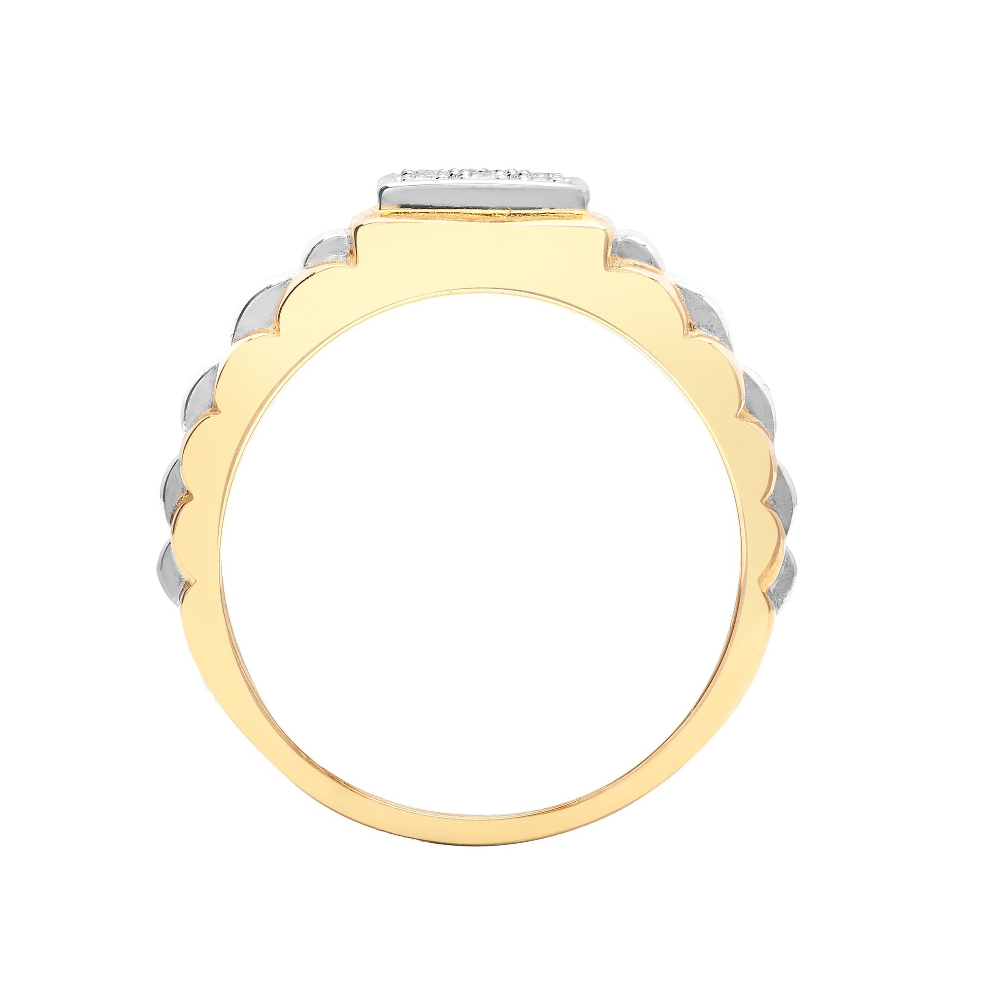 9ct Yellow Gold Natural Diamond Ring