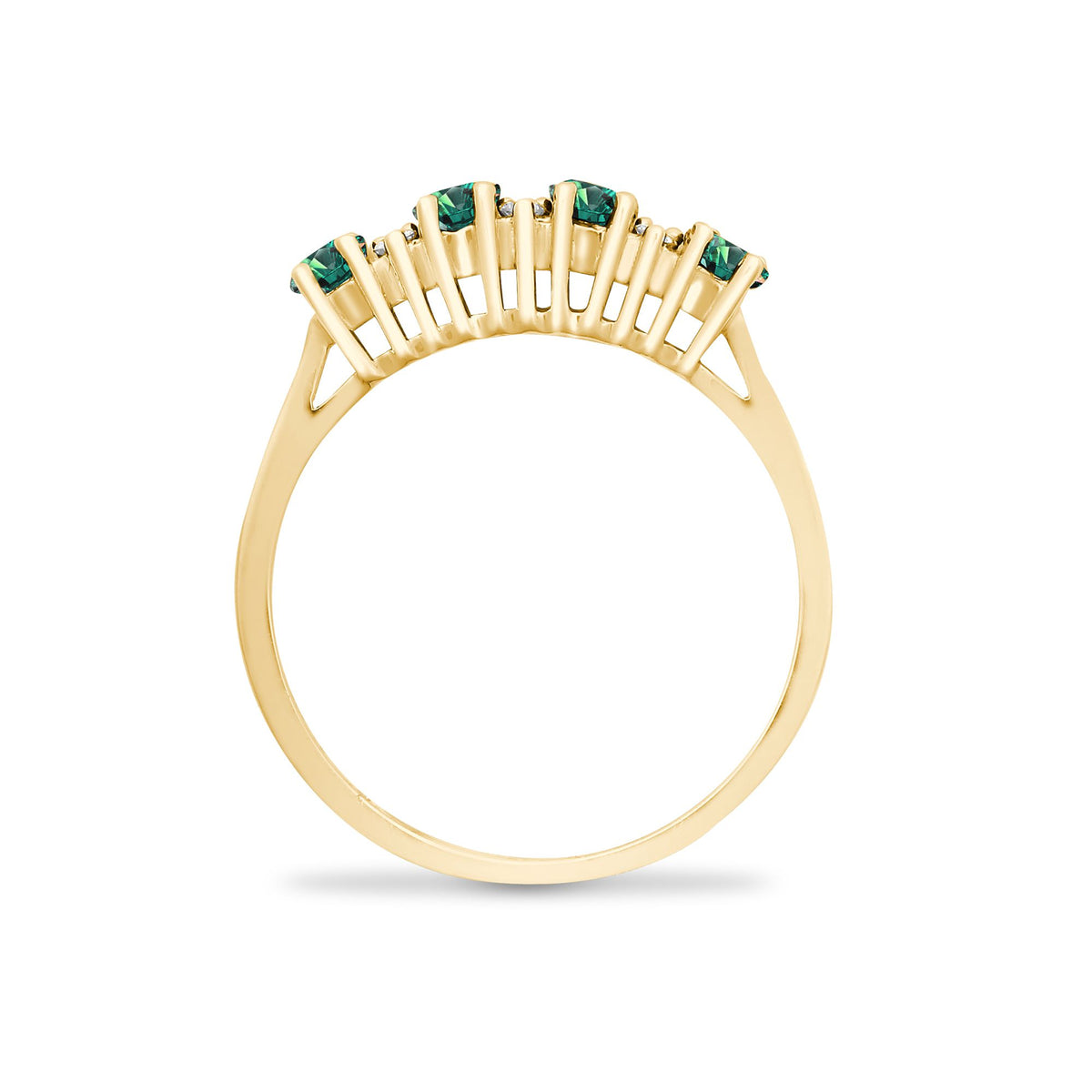 9ct Yellow Gold Natural Diamond 12pts & Ruby 92pts Ring