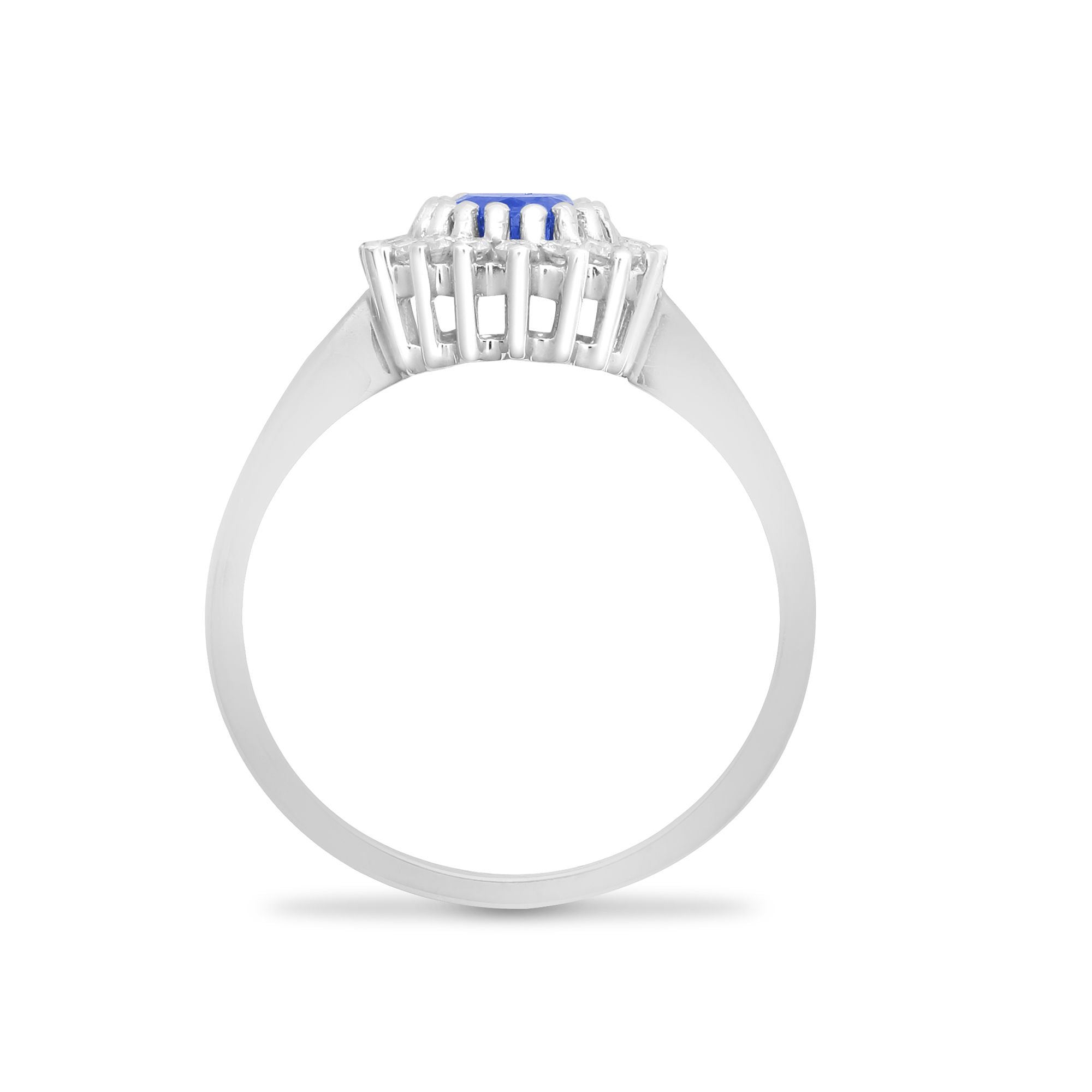 9R431 | 9ct White Gold Natural Diamond 23pts & Sapphire 1.10ct Ring