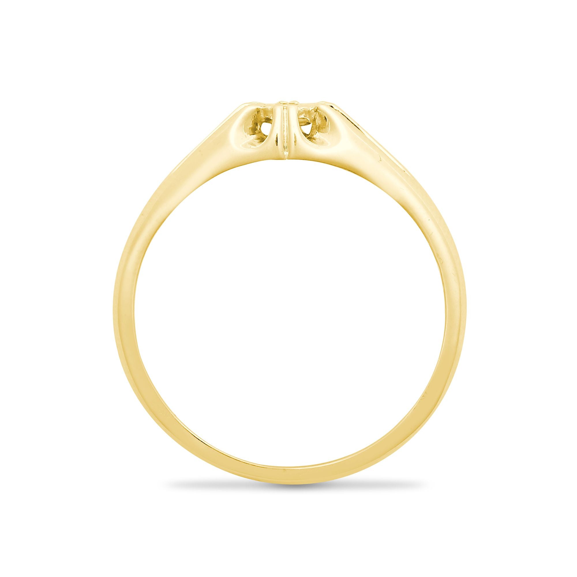 9ct Yellow Gold Gents Natural Diamond Ring