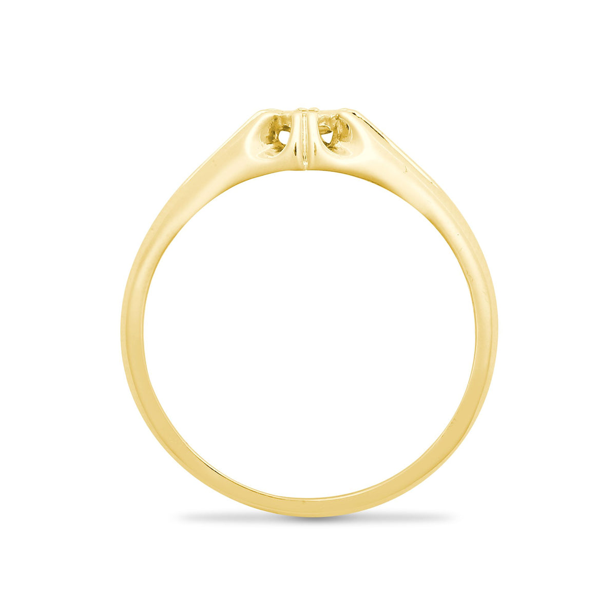 9ct Yellow Gold Gents Natural Diamond Ring