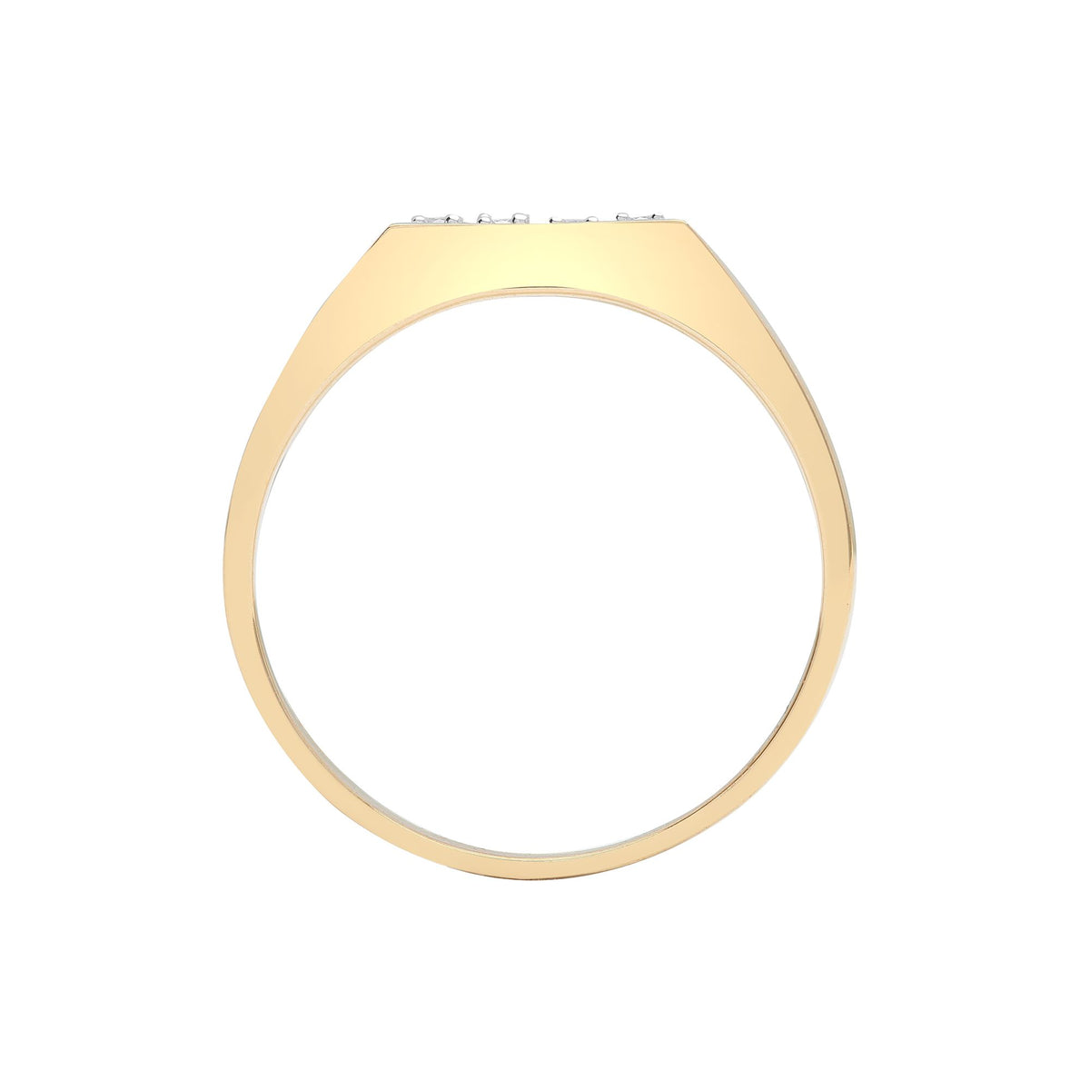9ct Yellow Gold Gents Natural Diamond Ring