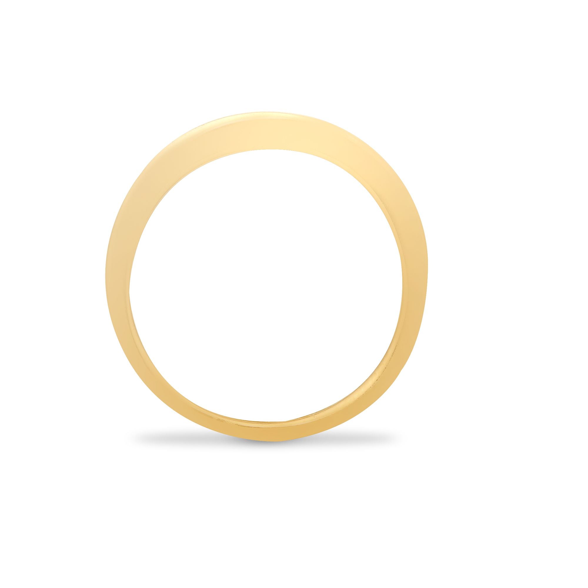 9ct Yellow Gold Natural Diamond 14pts & Emerald 26pts Channel Set Half Eternity Ring