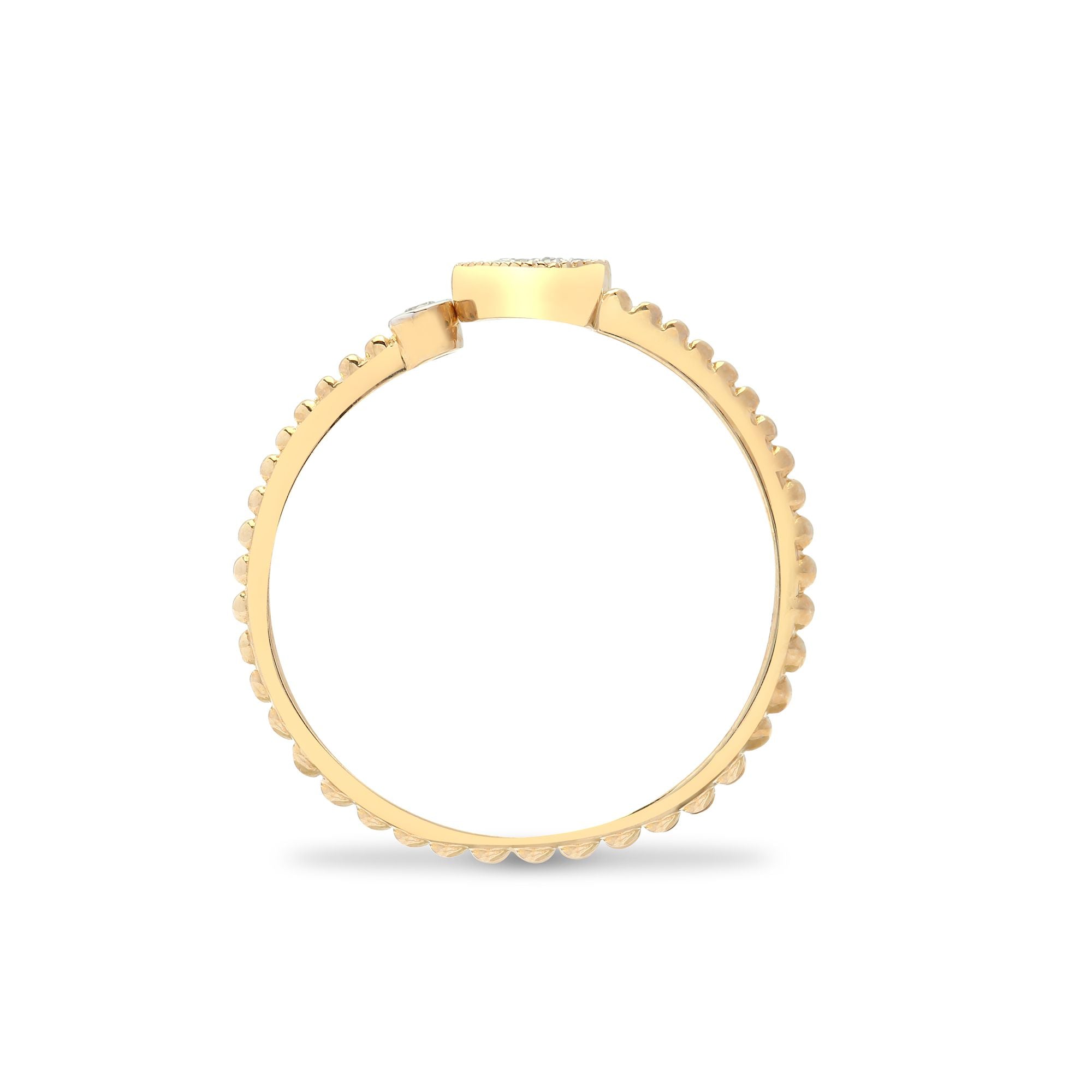 9ct Yellow 7pts Natural Diamond Heart Ring