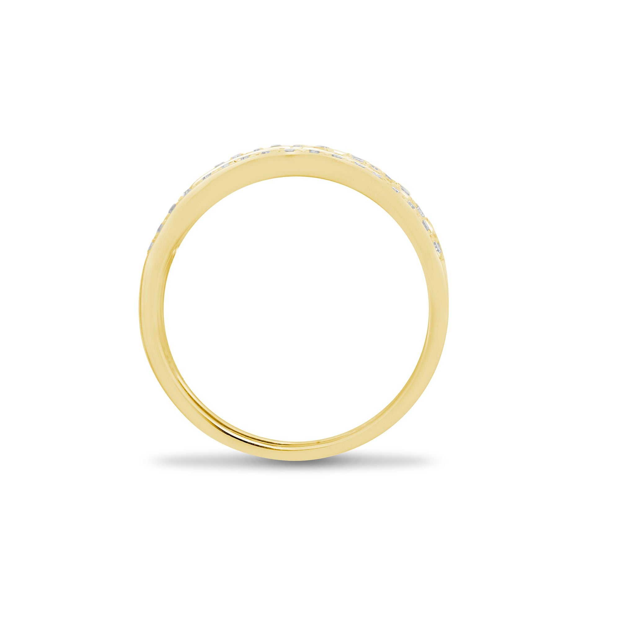 9ct Yellow 0.50 Natural Diamond Greek Key Style Ring