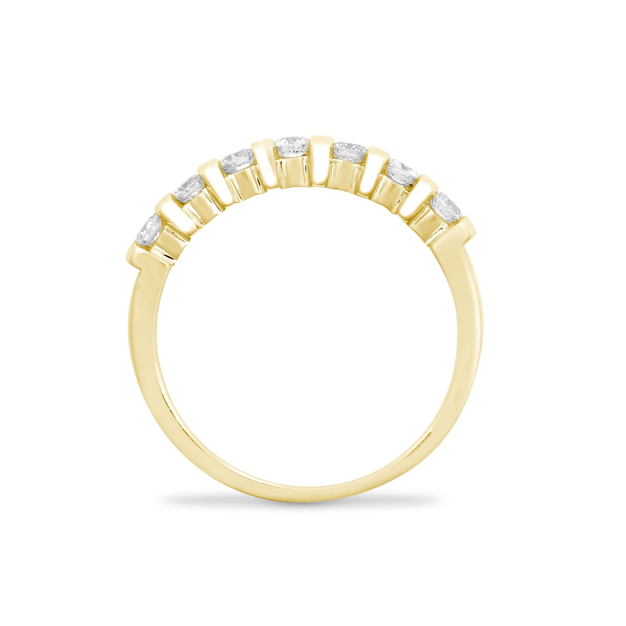 9ct Yellow 40pts Bar Set Ring