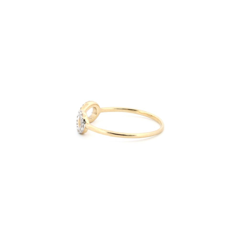 9ct Yellow 0.10ct Natural Diamond Infinity Ring