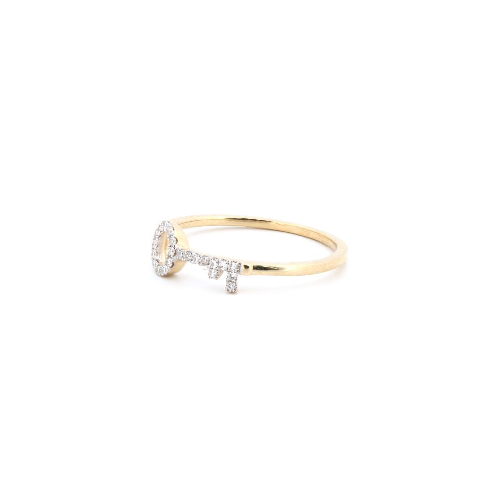 9ct Yellow 0.07ct Natural Diamond Key Ring