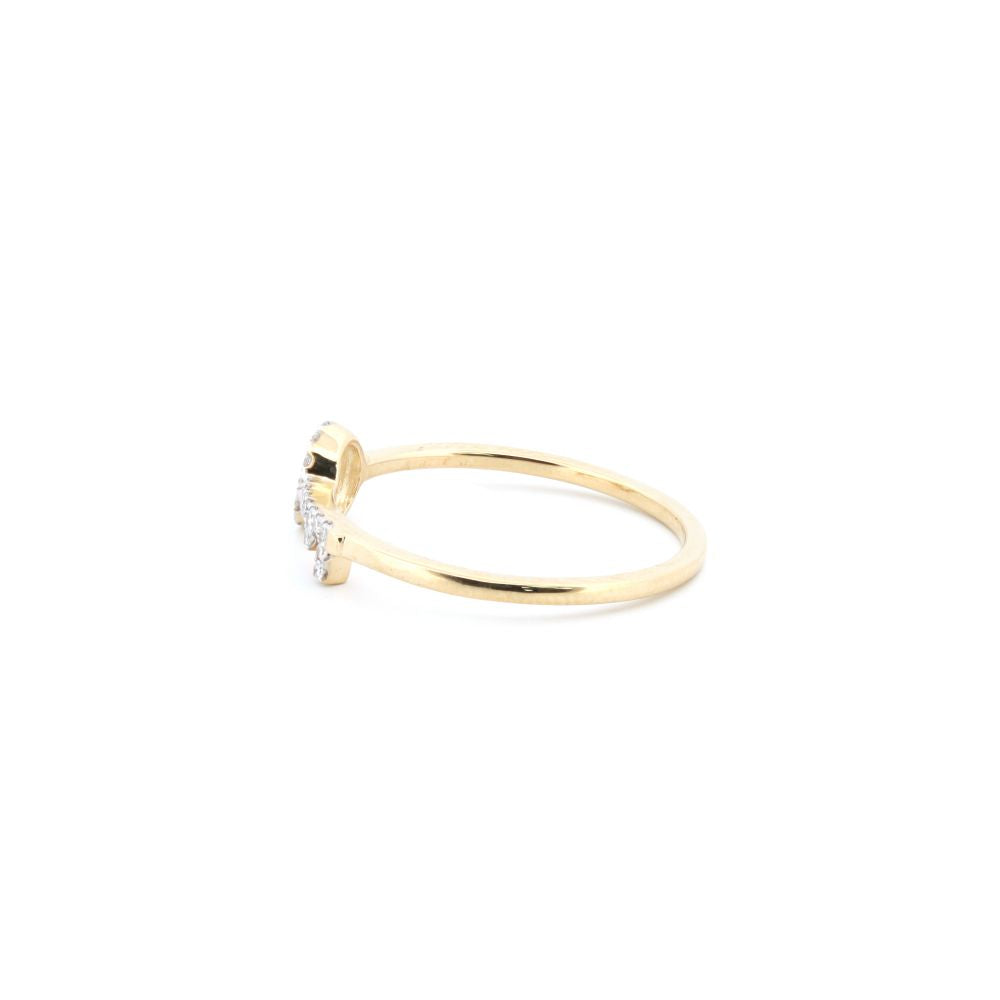 9ct Yellow 0.07ct Natural Diamond Key Ring