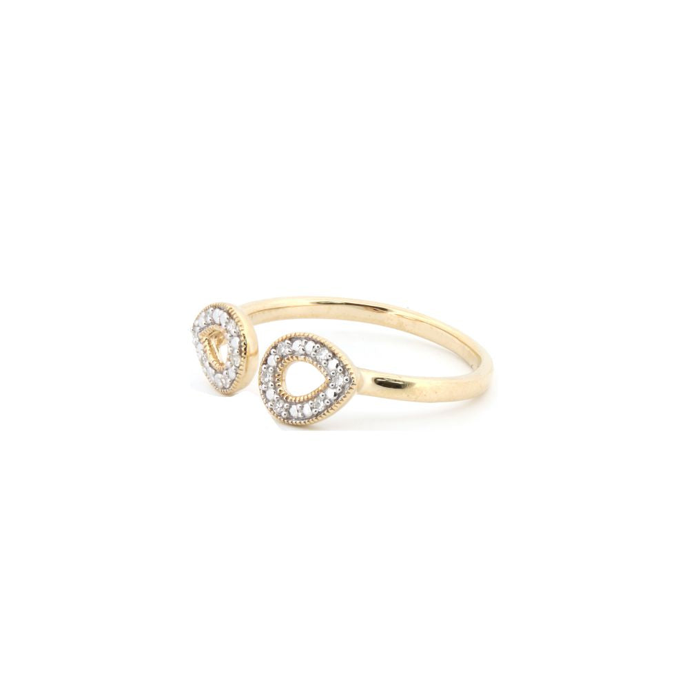 9ct Yellow 0.06ct Natural Diamond Ring