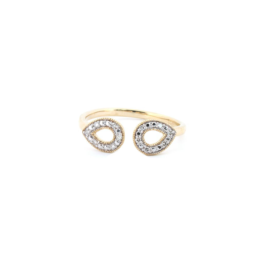 9ct Yellow 0.06ct Natural Diamond Ring