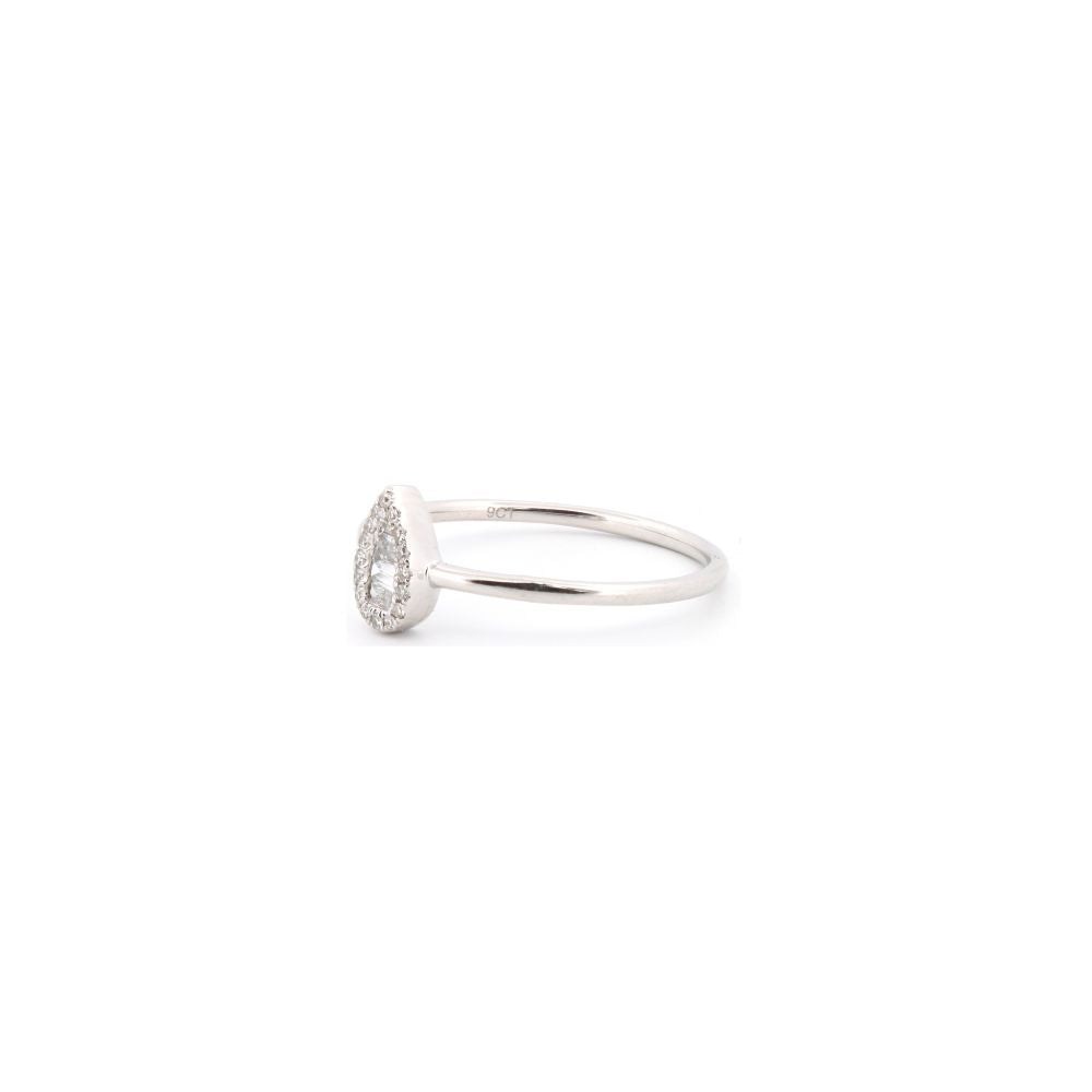 9ct White 0.11ct Natural Diamond Ring