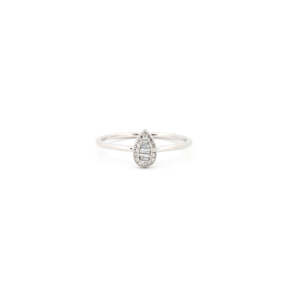 9ct White 0.11ct Natural Diamond Ring