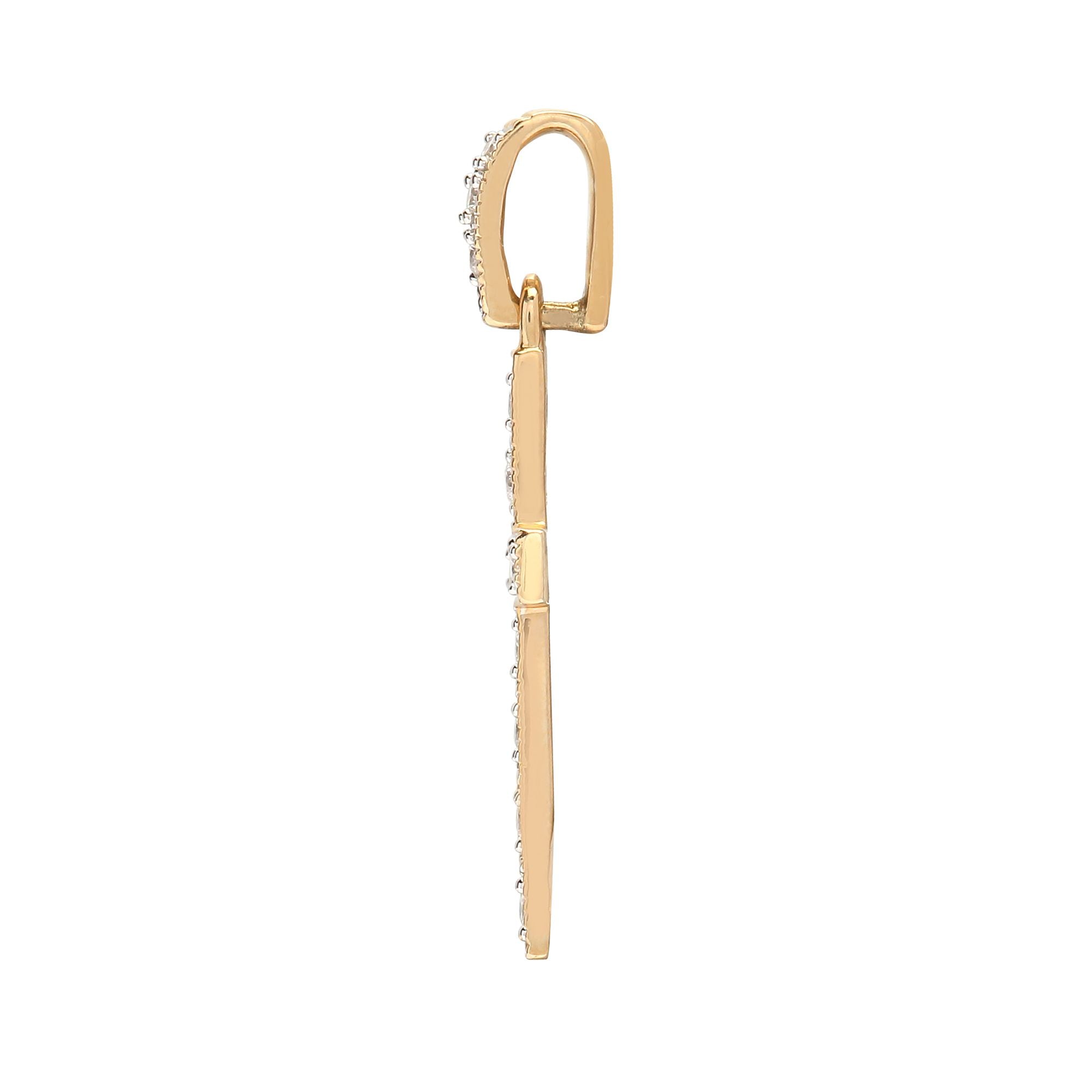 9X003 | 9ct Yellow Gold Natural Diamond Cross