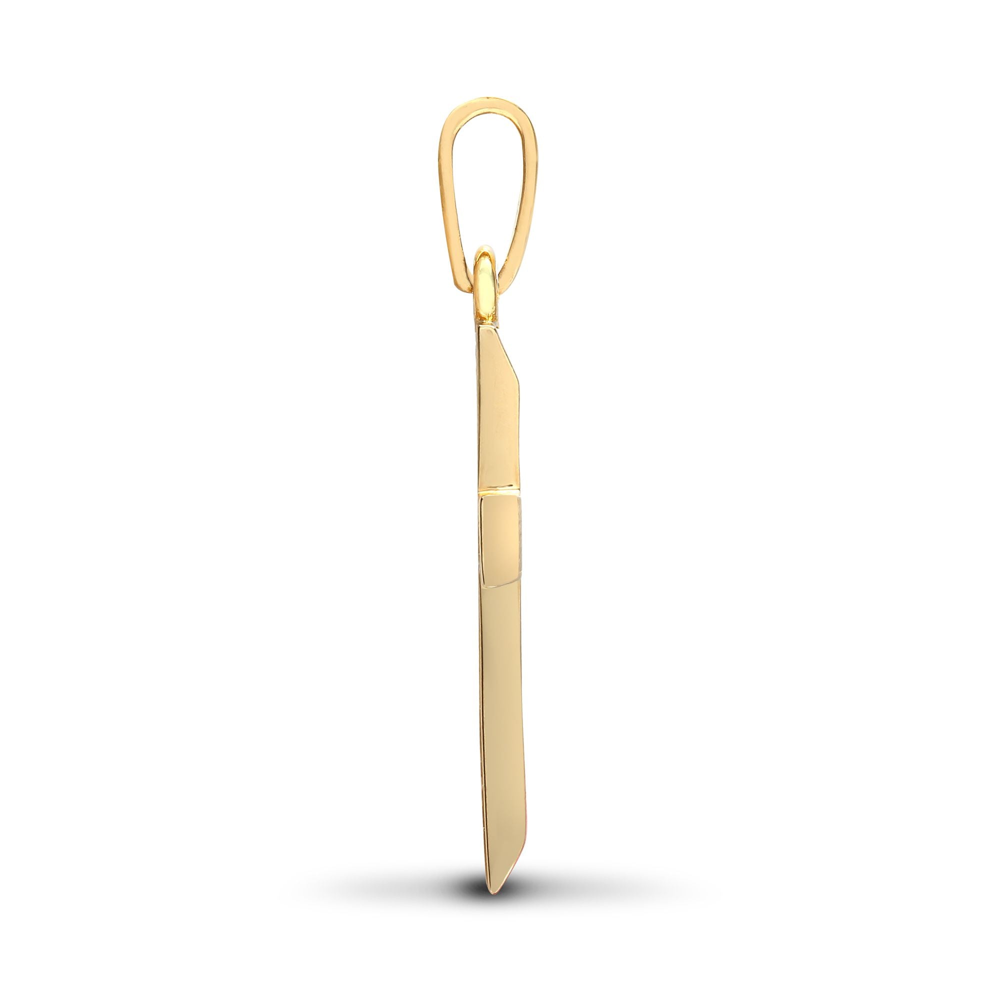 9X011 | 9ct Yellow Gold Natural Diamond Cross