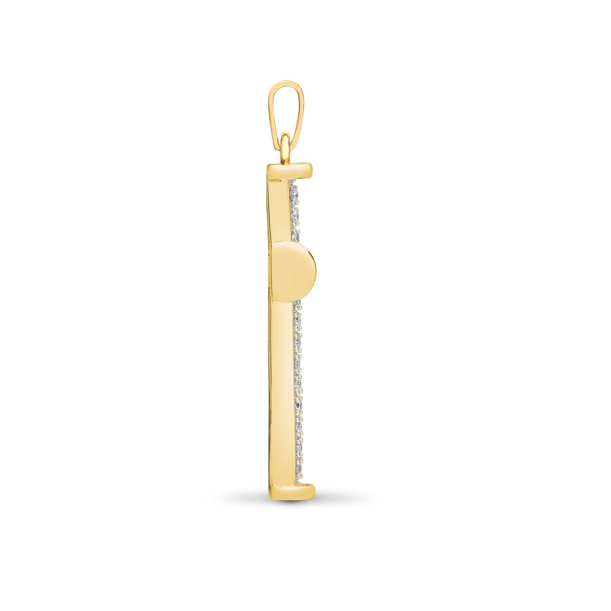 9X081 | 9ct Yellow Gold Natural Diamond Cross