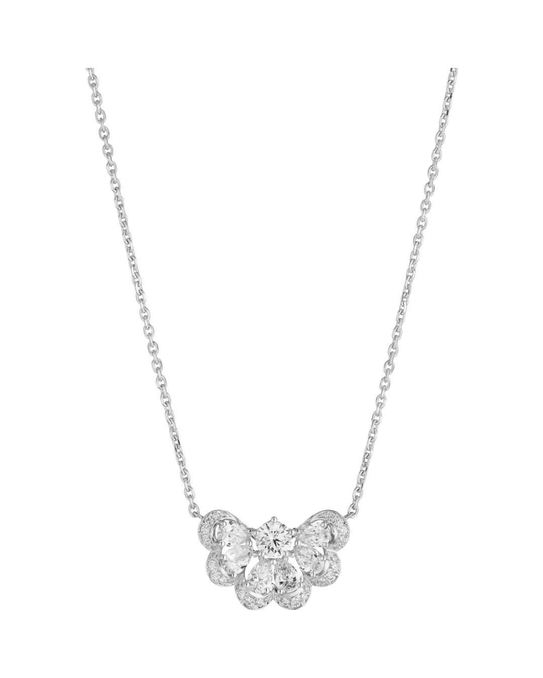 Precious Lace Nuage Diamond Necklace 18ct White Gold