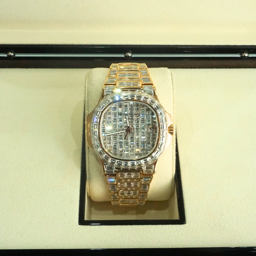 Patek Philippe Nautilus 5711-1R Diamond Baguette 18K Rose Gold