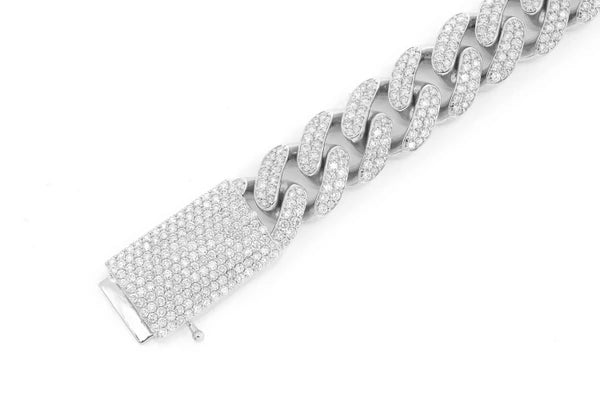 Erkals Jewellers 16mm Miami Cuban Diamond Bracelet 18K Gold 12.25ctw