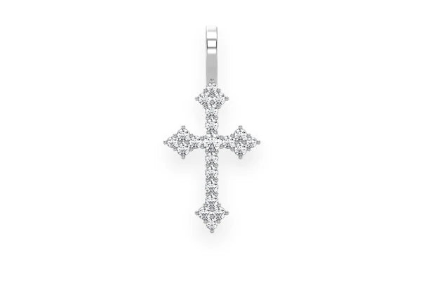 Erkals Jewellers Arrow Cross Pendant 18K Gold Diamond 0.15ctw